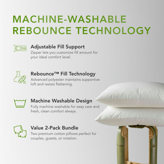 Pearl Cotton Pillow - 2 Pack