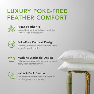 Feather Pillow - 2 Pack - Ecocomfort